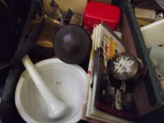Various items to include a bakelite tobacco box