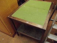 Oak card table cum tea trolley