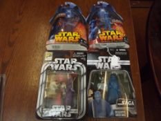 Four various Star Wars figures