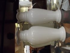 Pair of milk glass vases
