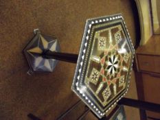 Marquetry inlaid wine table