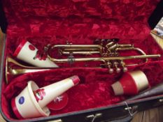 Cased trumpet