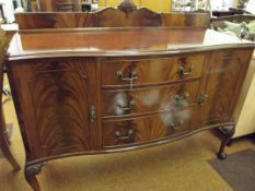 Good quality older reproduction flame mahogany sid