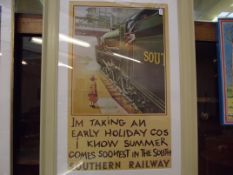 Framed reproduction poster, Southern Railway
