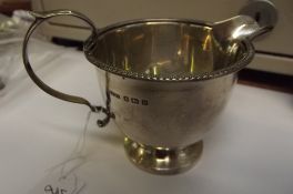 Silver hall marked cream jug