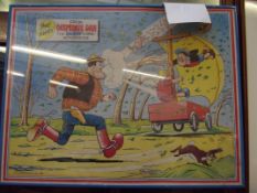 Framed Desperate Dan poster