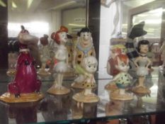 Set of seven John Beswick Flintstone figures