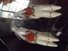 Two Bolton Crested ware Trotters