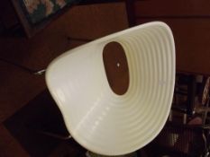1960's style tub chair with chrome legs