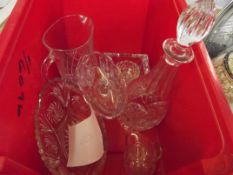 Glassware to include a crystal decanter
