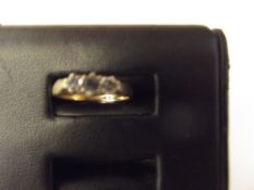 9ct gold 3 stone diamond ring