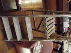 Pair of vintage platform stepladders