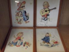 Set of four Mabel Lucie Attwell prints