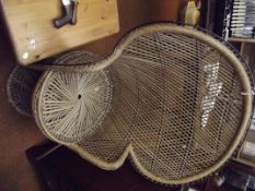 Wicker peacock chair