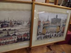 Pair of framed Lowry prints