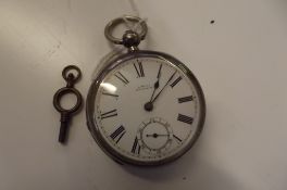 Silver open face pocket watch A.W & Co Waltham, wo
