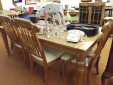Large good quality extending dining table and eigh