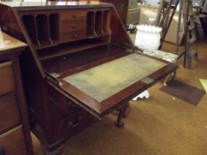 Good quality older reproduction flame mahogany wri