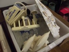 Various ceramics to include a Lurpak toast rack an