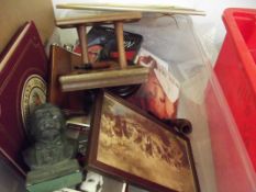 Various items to include a pipe rack and pipes, bu