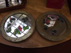 Two circular porthole mirrors
