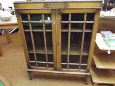 Early 20th century glazed oak bookcase