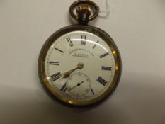 H. Samuel gunmetal pocket watch