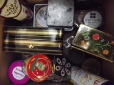 Collection of various tins