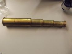 Brass four drawer pocket telescope