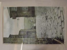 Framed print depicting The Black Bull Hotel (Hawor
