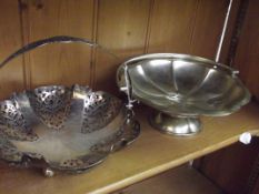 Two silver plated fruit bowls