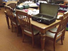 Very good quality light oak table and 4 chairs