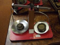 Vintage scale and weights