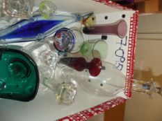 Assorted glassware to include a Dartington decante