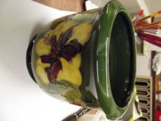 Moorcroft planter in the Hibiscus pattern