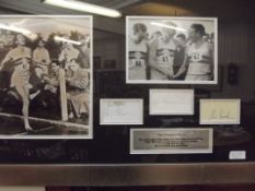 Framed montage, signed by Roger Bannister, Chris C