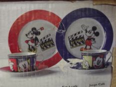 Mickey Mouse coffee set, boxed