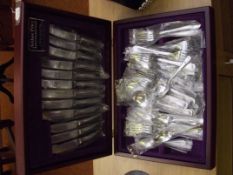 Arthur Price stainless steel flatware set, cased.