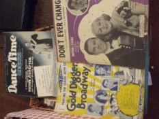 Collection of early sheet music and booklets