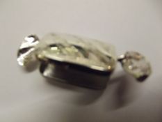 Novelty sterling silver snuff box in the form of a