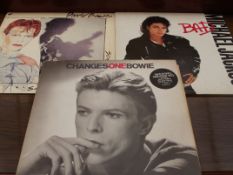 Michael Jackson and 2 David Bowie LP's