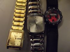 Three gent's fashion watches