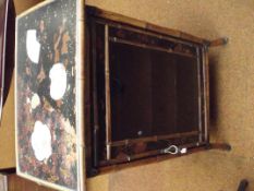 Oriental style bamboo storage unit