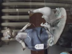 Lladro figure of a girl and geese