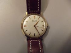 9 carat gold cased Majex 21 jewel wristwatch