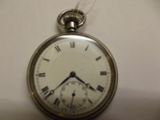 Open faced pocket watch with sub dial