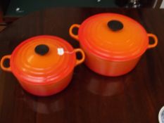 2 very good quality Le Croeuset pans