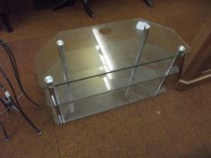 Glass tv stand