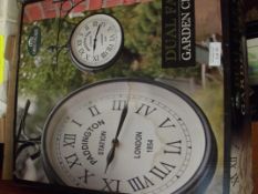 Dual faced garden clock