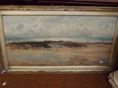 Victorian water colour, beach and sea scape